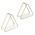 thumbnail image 1 of Kate And Laurel Triangle Medium Density Fiberboard Floating Shelves, 2-Pieces, 12" X 4", White, 1 of 3