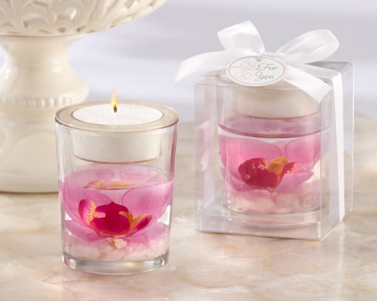 Kate Aspen Elegant Orchid Tea Light Holder - Set of 6 - Hostess Gift, Guest Gift, Party Souvenir, Party Favor or Decorations for Weddings, Bridal Showers, Baby Showers & More
