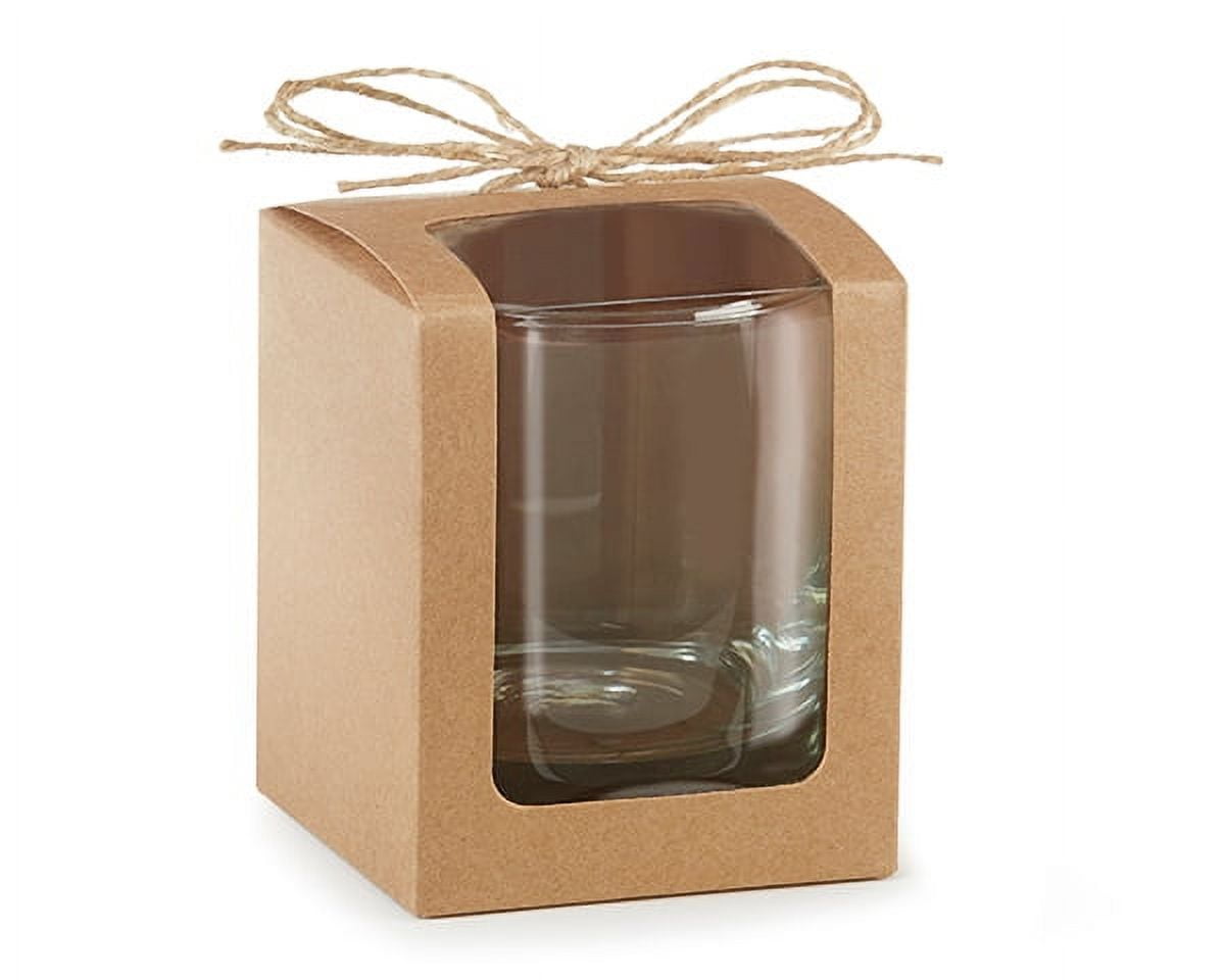 Kate Aspen Kraft 9 oz. Glassware Gift Box (36 Boxes) - Wedding Favor or Party Favor Accessory for Bridal Showers, Baby Showers or Birthdays. Stemless Wine Glass Sold Seperately