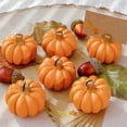 thumbnail image 1 of Kate Aspen Orange Pumpkin Place Card Holders – Set of 6 Mini Pumpkin Table Decorations for Fall Weddings, Thanksgiving Place Cards, Autumn Table Decor, or Harvest Party Favors, 1 of 6