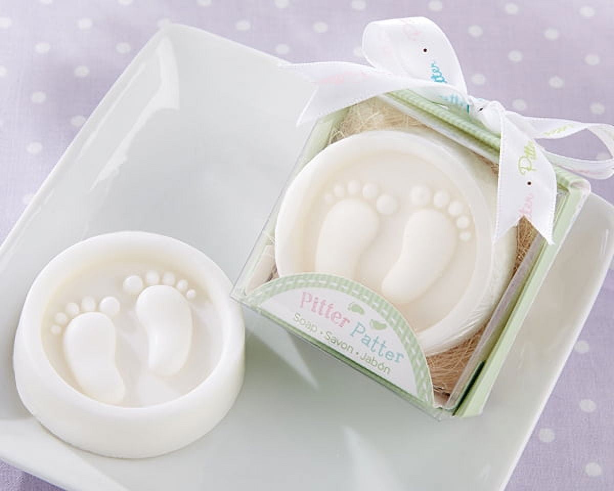 Kate Aspen Pitter Patter Soap, Hostess Gift, Guest Gift, Party Souvenir, Party Favor or Decorations for Weddings, Bridal Showers, Baby Showers & More - 6 Units