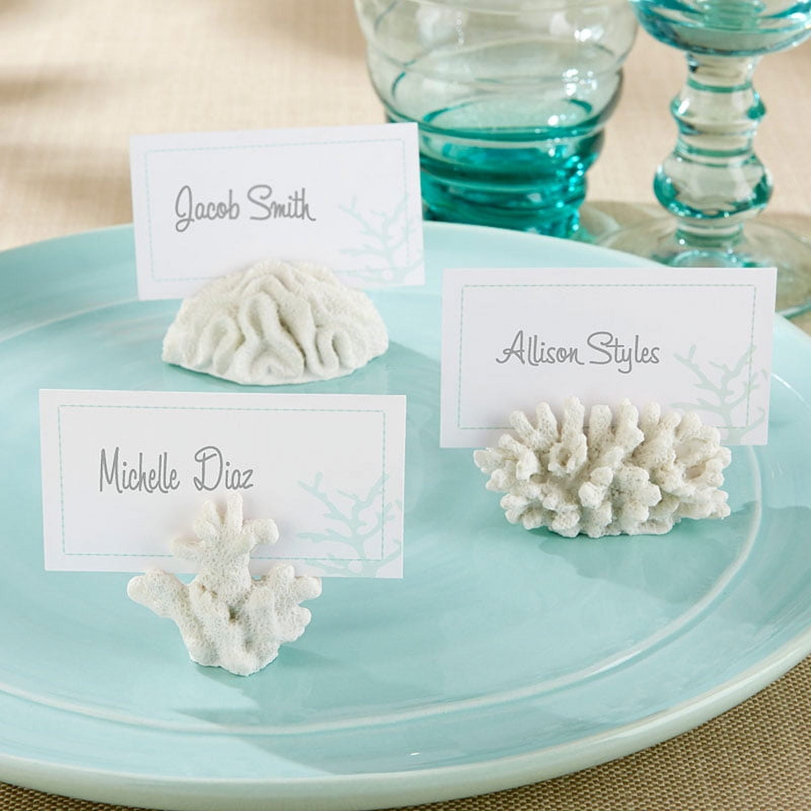 Kate Aspen Seven Seas Coral Place Card/Photo Holder (4 Sets of 6, 24pcs) - Table Dcor and Displays Table Assignments at Weddings, Bridal Showers, Baby Showers, Birthdays or Any Other Celebration