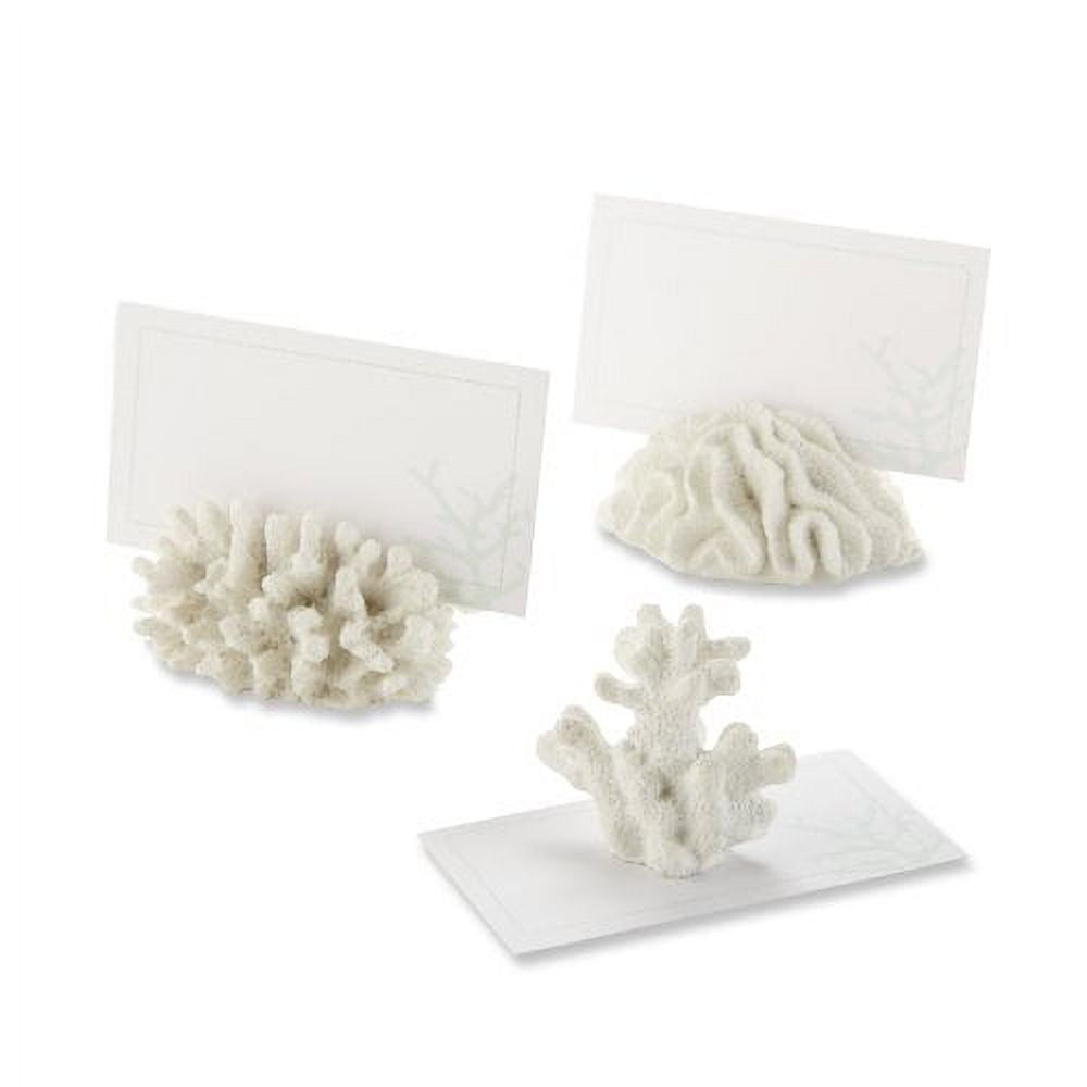 Kate Aspen "Seven Seas Coral Place Card/Photo Holder, Place Cards Included, Wedding/Party Decorations, Set of 6
