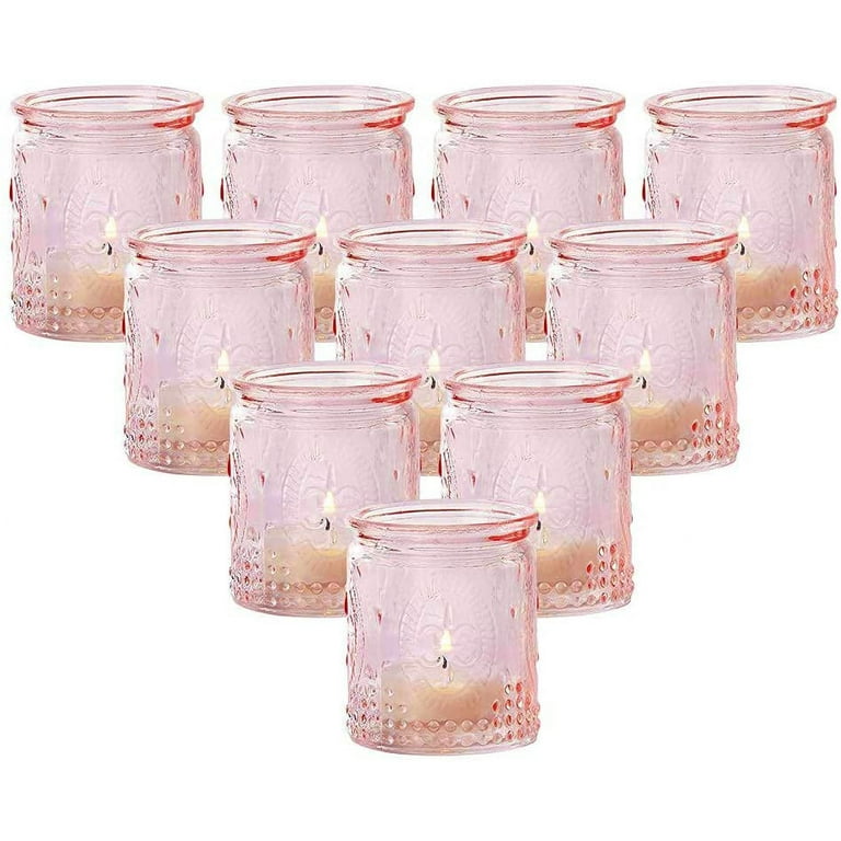 Pink tea light holder outlet