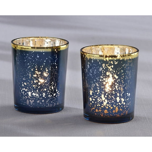 Kate Aspen Tea Light Holder, Mercury Glass Tealight Candle Holders, Perfect Wedding Favor, Bachelorette Favor or Bridal Shower Favor - 2 Sets of 4, 8 Pieces