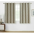 thumbnail image 1 of Kate Aurora 2 Pack 100% Max Blackout Thermal Trellis Grommet Top Curtains - Assorted Colors & Sizes, 1 of 2