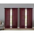 thumbnail image 1 of Kate Aurora Burgundy Sheer Rod Pocket Curtains, 52” x 84” (4 Panels), 1 of 1