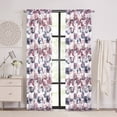 thumbnail image 1 of Kate Aurora Chic Living Semi Sheer Poppy Floral Rod Pocket Window Curtain - 84 in. Long, Blush, 1 of 3