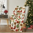 thumbnail image 1 of Kate Aurora Christmas Trains & Stockings Ultra Soft & Plush Throw Blanket, 1 of 1