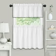 thumbnail image 1 of Kate Aurora Coastal Hamptons Living 3 Piece Textured Sheer Kitchen Curtain Tier & Valance Set - Assorted Colors & Sizes, 1 of 4