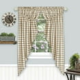 thumbnail image 1 of Kate Aurora Country Farmhouse Plaid Checkered Cafe Swag Curtains, 36” x 63” (2 Panels), 1 of 1