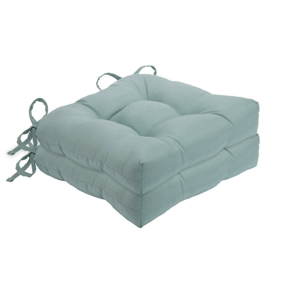 Kate Aurora Country Living Plush Solid Colored Country Farmhouse Chair Cushions/Pads With Tear Proof Ties - Assorted Colors