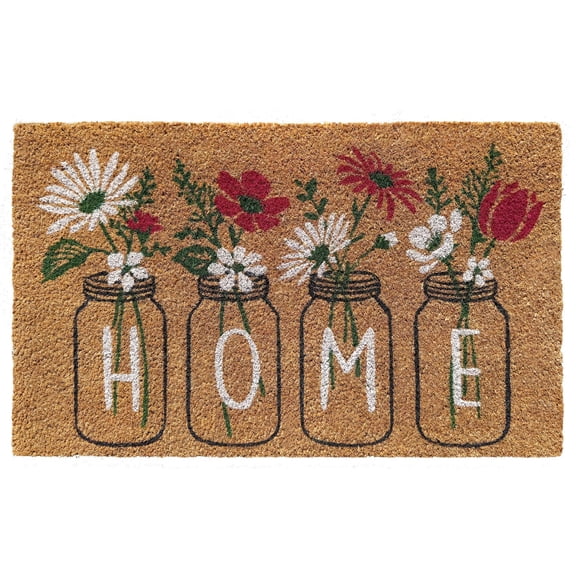 Kate Aurora Dainty Spring Bouquets Bristled Coir Outdoor Welcome Home Mat - 18"x30"