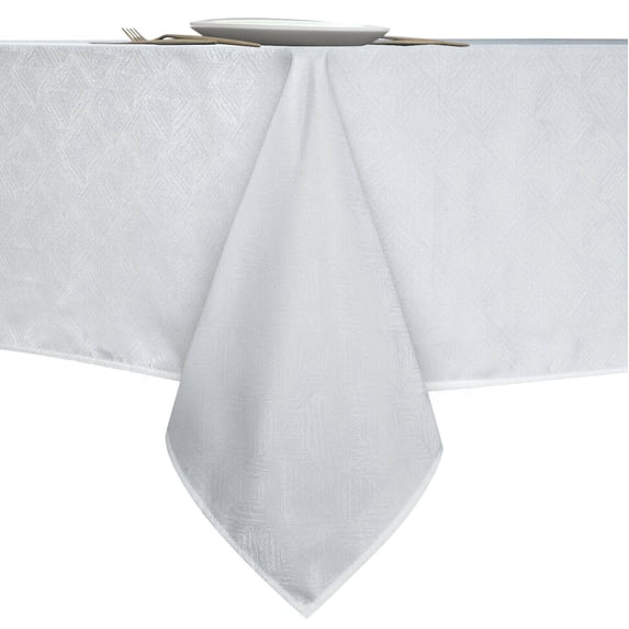 Kate Aurora Diamond Textured Spill & Stain Proof All Purpose Fabric Tablecloths - Assorted Colors & Sizes