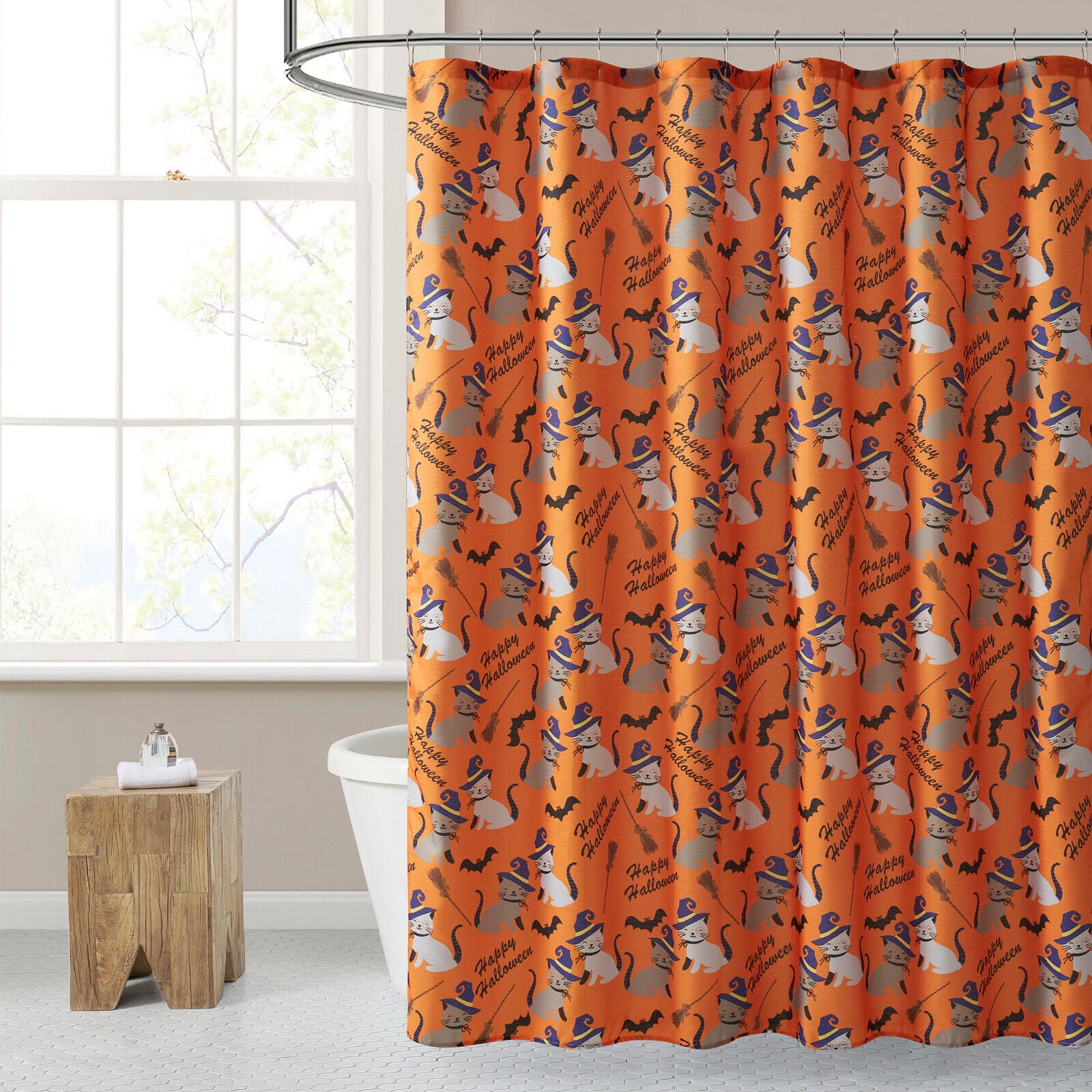 Spooky Eyes Pattern Shower Curtain, Seasonal Bathroom on sale Decor, Halloween Shower Curtain