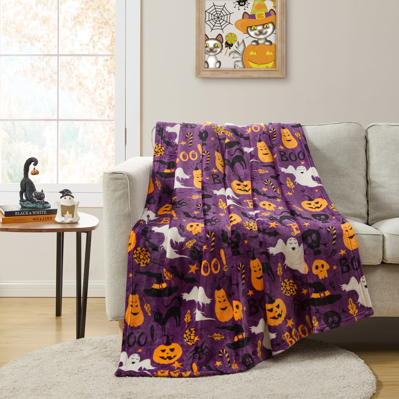 Kate Aurora Halloween Boo Party Oversized Ultra Soft & Plush Accent ...