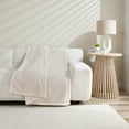 thumbnail image 1 of Kate Aurora Herringbone Shag Ultra Soft & Plush Accent Throw Blanket - 50 in. W x 60 in. L - Ivory, 1 of 4