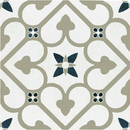 Kate Aurora Home Basics Do It Yourself 12”x12” Peel ‘N’ Stick Self Adhesive Vinyl Floor Tiles Pack Of 20 - Assorted Styles