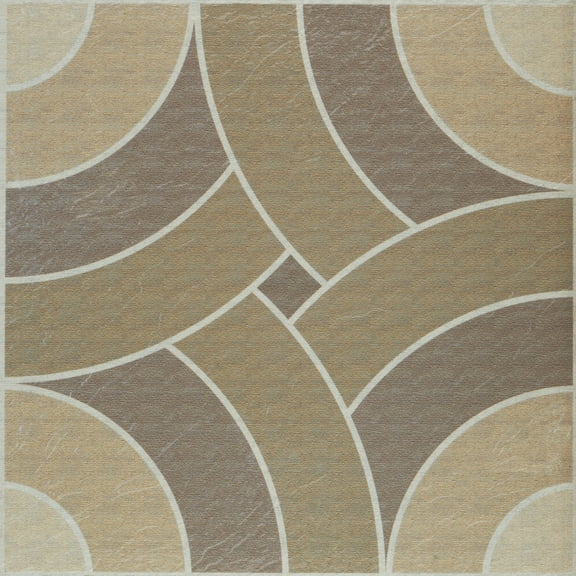 Kate Aurora Home Basics Do It Yourself 12”x12” Peel ‘N’ Stick Self Adhesive Vinyl Floor Tiles Pack Of 20 - Assorted Styles