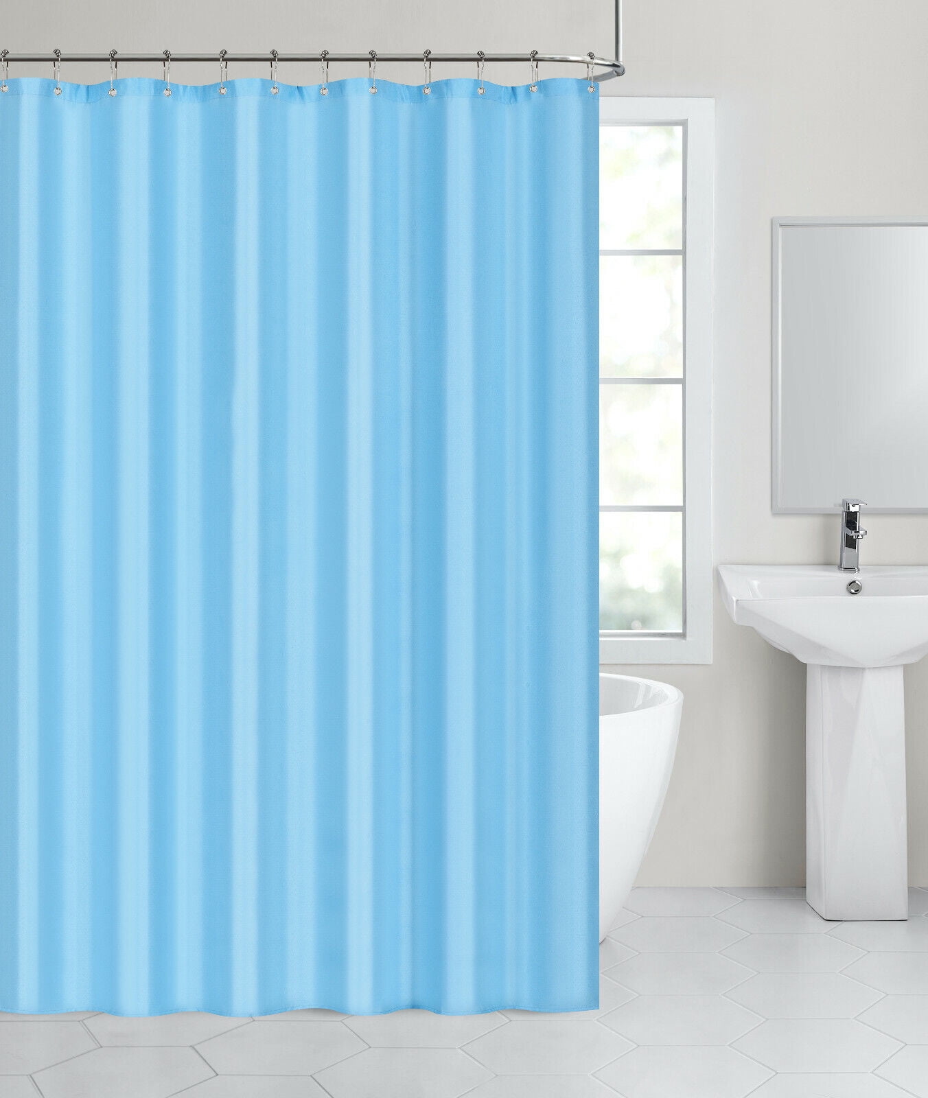 Kate Aurora Hotel Collection Heavy Duty Water, Mold & Mildew Resistant Standard Sized Fabric Shower Curtain Liner - Assorted Colors