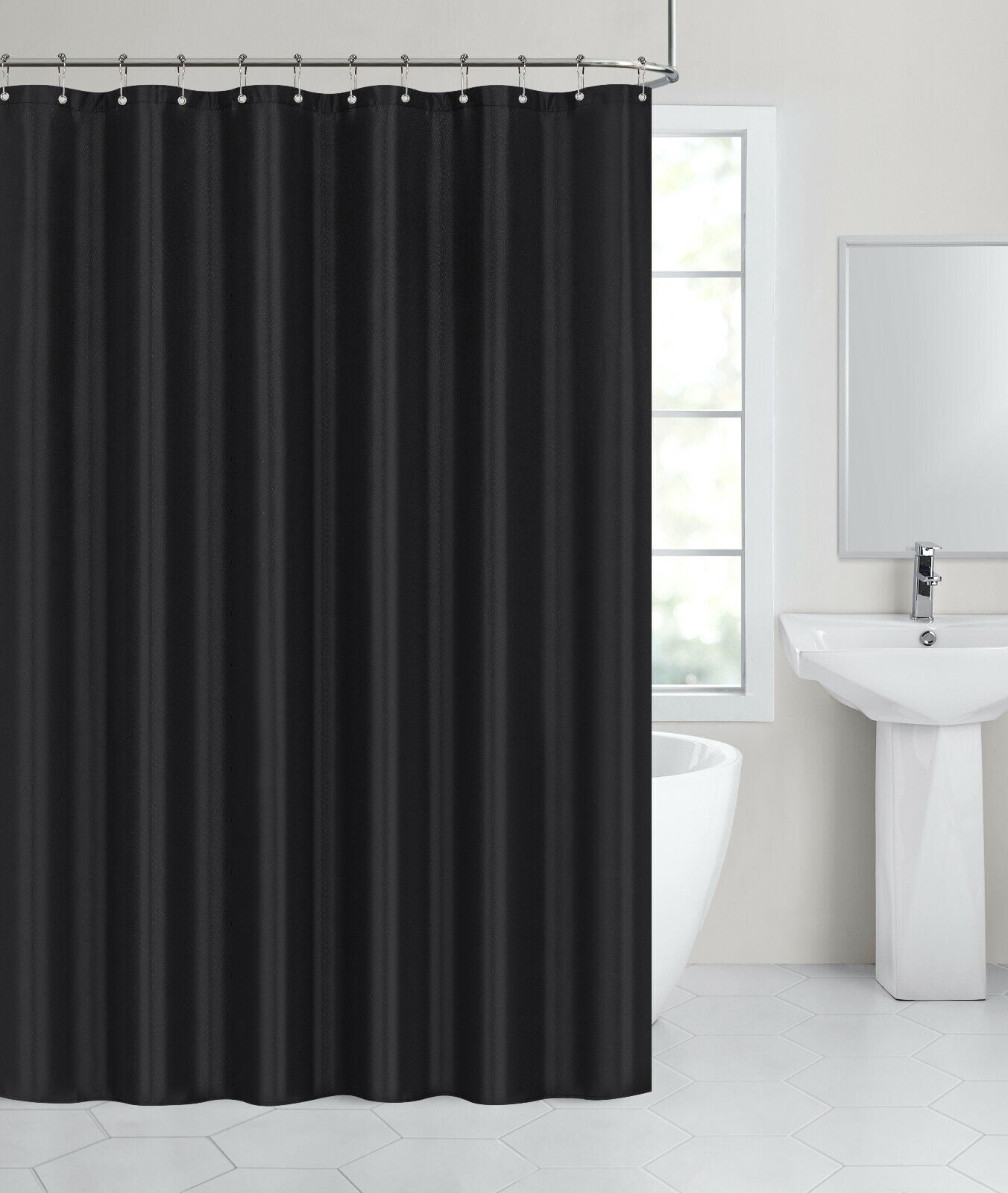 Kate Aurora Hotel Collection Heavy Duty Water, Mold & Mildew Resistant Standard Sized Fabric Shower Curtain Liner - Assorted Colors