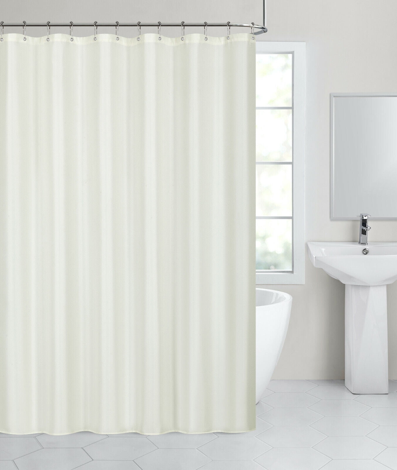 Kate Aurora Hotel Collection Heavy Duty Water, Mold & Mildew Resistant Standard Sized Fabric Shower Curtain Liner - Assorted Colors