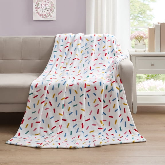 Kate Aurora Ice Cream Sprinkles Galore Kids Oversized Accent Throw Blanket - 50 in. x 70 in.