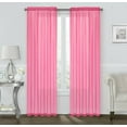 thumbnail image 1 of Kate Aurora Living Ultra Luxurious Sheer Voile Window Curtain Pair - Hot Pink, 84 in. Long, 1 of 1