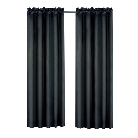 Kate Aurora Luxurious Solid Colored 2 Pack Light Filtering Rod Pocket Window Curtain Panels - Assorted Colors, 84 in. Long