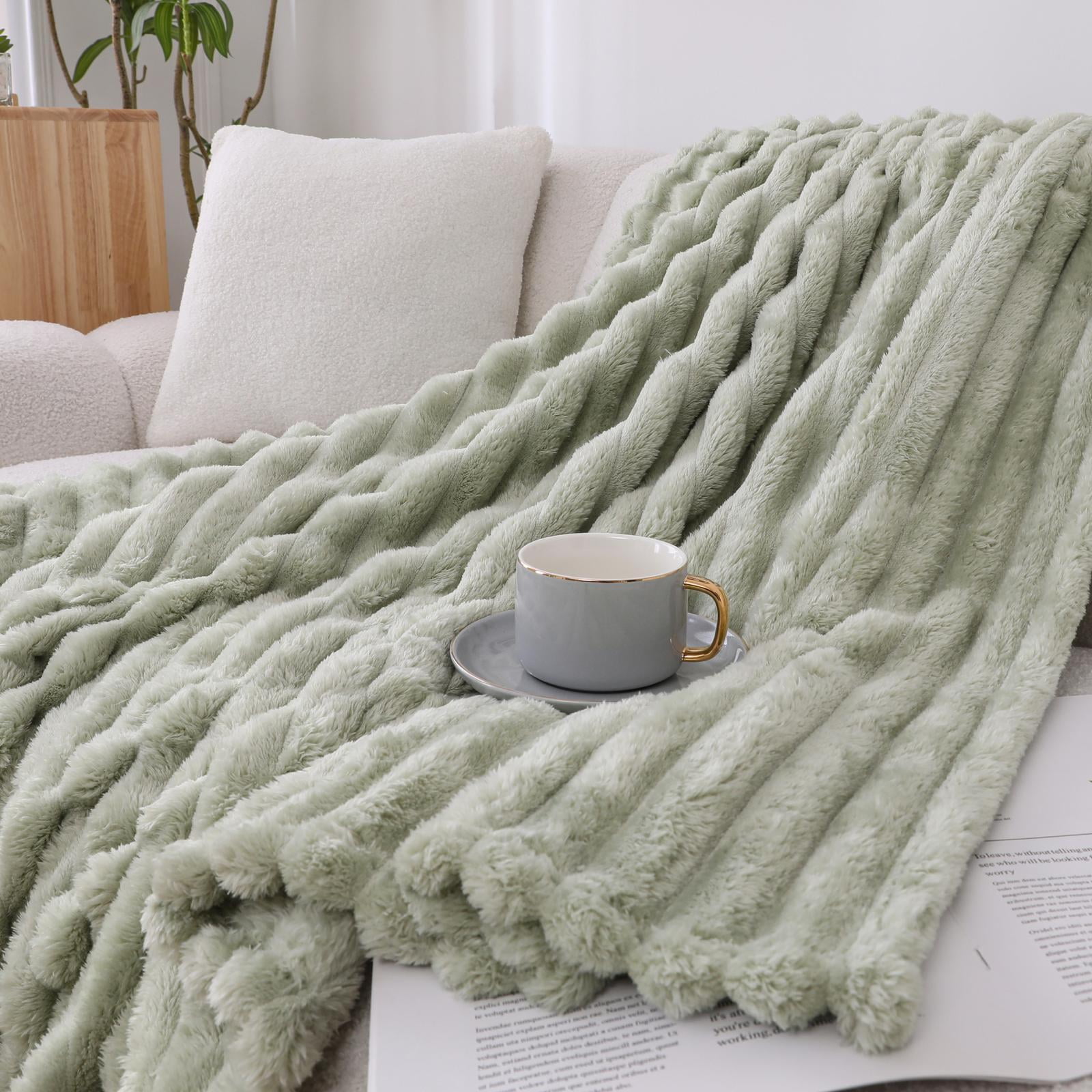 Kate Aurora Modern Lux Ultra Soft & Plush Ribbed Accent Throw Blanket - 50 in. W x 60 in. L - Assorted Colors