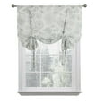 thumbnail image 1 of Kate Aurora Shabby Chic Floral Jacobean Sheer Tie Up Window Curtain Shades - Aqua, 1 of 5