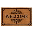 thumbnail image 1 of Kate Aurora Tan Colored Oxford Coir Bristled Outdoor All Season Welcome Mat - 18"x30", 1 of 3
