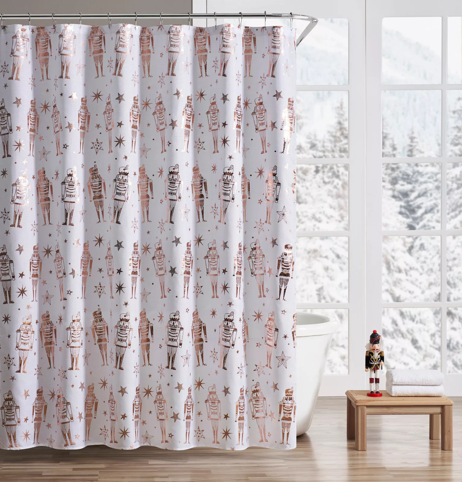 Kate Aurora Tis' The Season Rose Metallic Christmas Toy Soldiers Shower Curtain - Walmart Business Supplies Kate Aurora Tis' The Season Rose Metallic Christmas Toy Soldiers Shower Curtain - Walmart Business Supplies