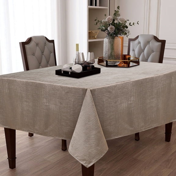 Kate Aurora Toscana Contemporary Lux Geometric All Purpose Embossed Tablecloth -