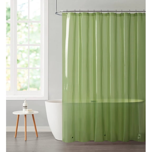 Kate Aurora Transparent Pastel 6 Gauge Hotel Non-Toxic Odor Free Mold & Mildew Resistant PEVA Shower Curtain Liner - Assorted Colors