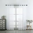 thumbnail image 1 of Kate Aurora Voile Traditional Solid Grommet Sheer Curtains, 52 x 84 in (2 Panels), 1 of 1
