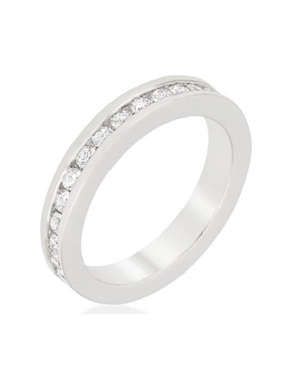 Channel Set Eternity Band - Silverstone Finish - Size 12