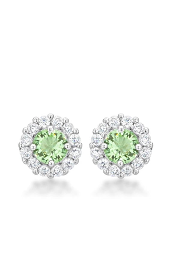 E50163R-C41 Bella Bridal Earrings In Peridot