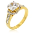thumbnail image 1 of Kate Bissett R08089T-C01-06 Genuine Rhodium Plated Engagement Ring with Round Cut Clear CZ in Goldtone - Size 6, 1 of 1