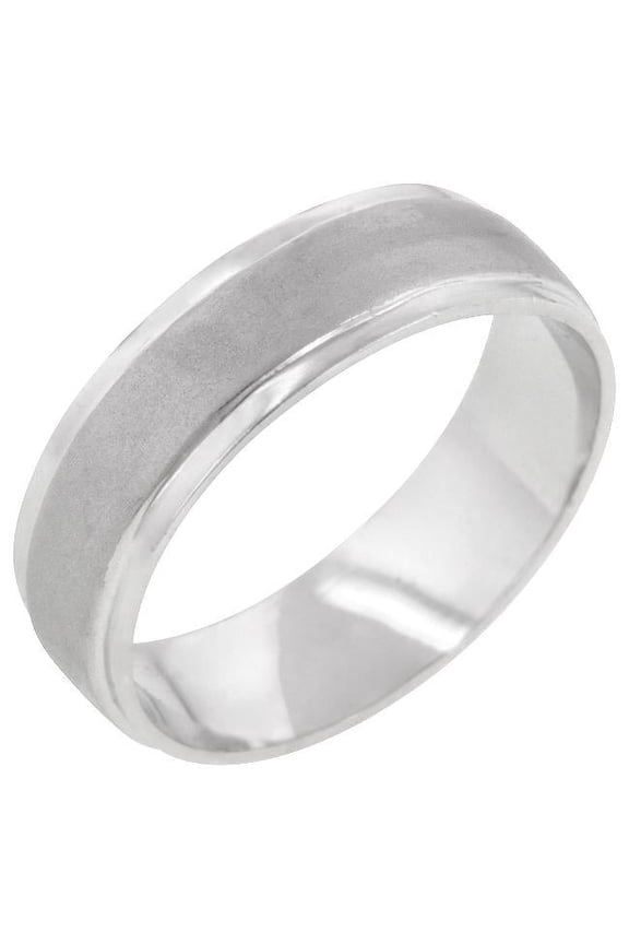 Genuine Rhodium Plated Eternity Ring in Silvertone- Size 6