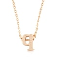 thumbnail image 1 of Kate Bissett  Rose Gold Initial Q Pendant - Rose Gold - 18in. + 2in. Extender, 1 of 1