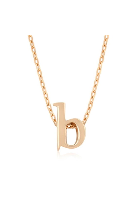 P11409A-V00-B Rose Gold Initial B Pendant