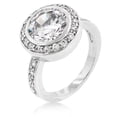 thumbnail image 1 of Kate Bissett R07577R-C01-10Genuine Rhodium Plated Clear CZ Engagement Ring in Silvertone - Size 10, 1 of 1