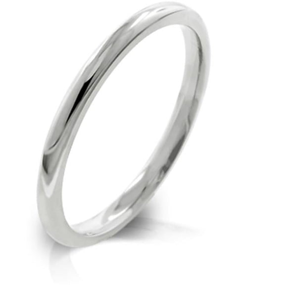 Kate Bissett R08037RV-V00-08 2mm High Polished Stainless Steel Eternity Wedding Band