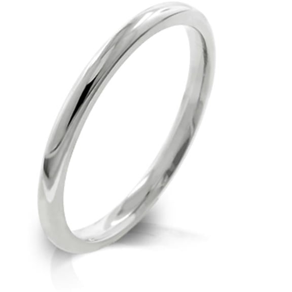 Kate Bissett R08037RV-V00-12 2mm High Polished Stainless Steel Eternity Wedding Band
