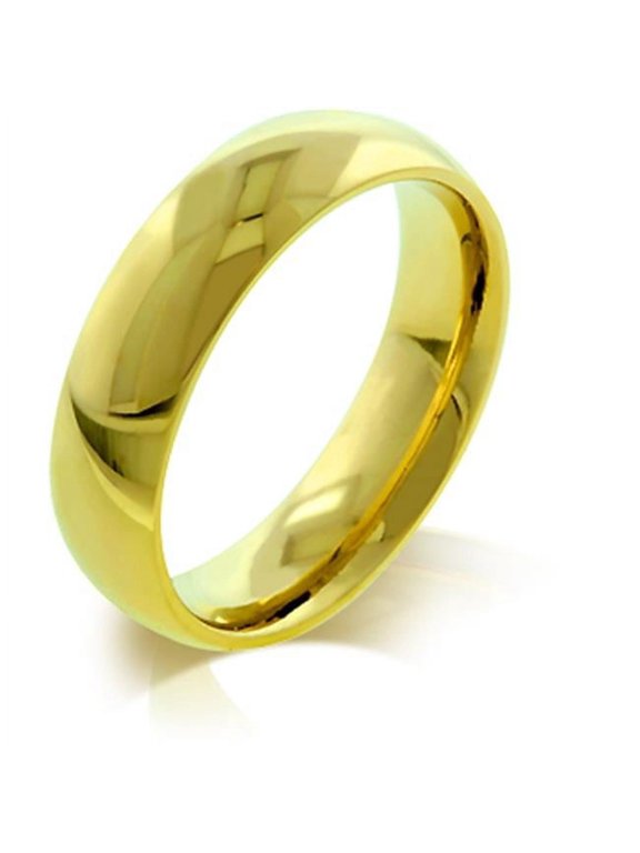 R08038GV-V00-14 5mm IPG Gold Plated Stainless Steel Wedding Band