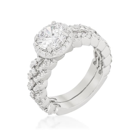 Kate Bissett R08370R-C01-10 Zig Zag Wedding Set - Size 10