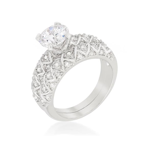 Kate Bissett R08372R-C01-10 Unique Wedding Set - Size 10
