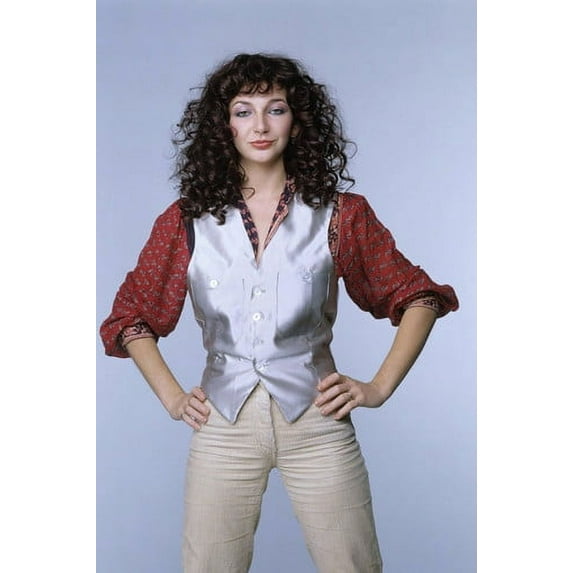 Kate Bush studio pose 1980's in silver waistcoat & red shirt 24x36 Poster