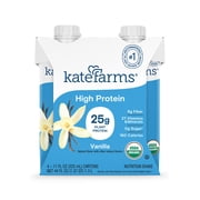 Kate Farms High Protein Nutrition Shake Vanilla, 4-pack 11oz